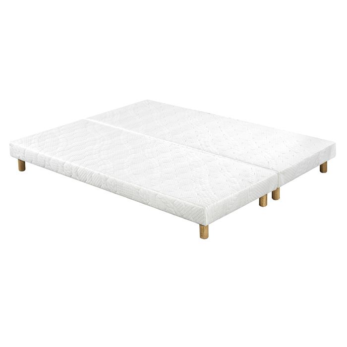 Miliboo - Sommiers tapissiers blancs 80x200 cm (lot de 2) JAMI