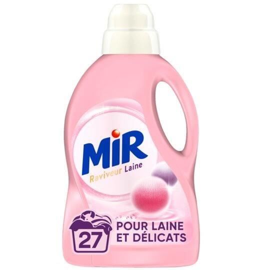 LOT DE 3 - MIR - Laine Délicats Lessive liquide baume de soin - 27 lavages - 1.485 L
