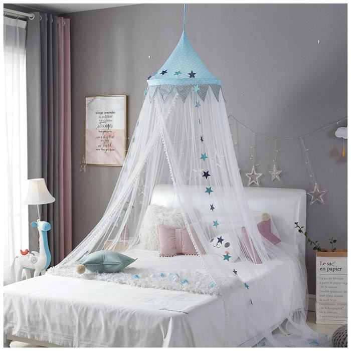 Basumee Ciel De Lit Enfant Licorne & Étoiles Phosphorescentes - Baldaquin Dôme 2,5 M