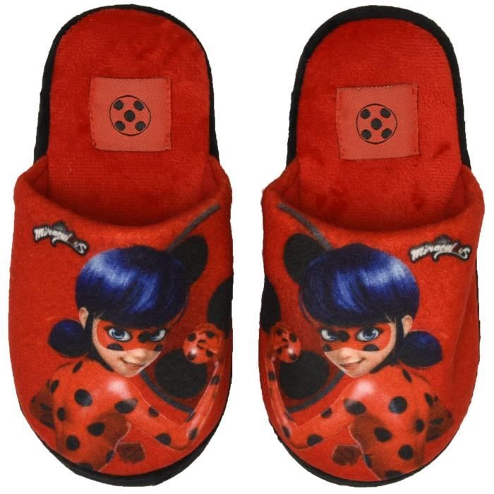 Ladybug Chaussons pour fille rouge rouge