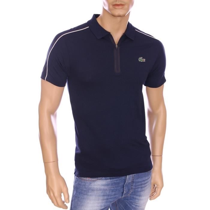 Polo zippé homme clearance