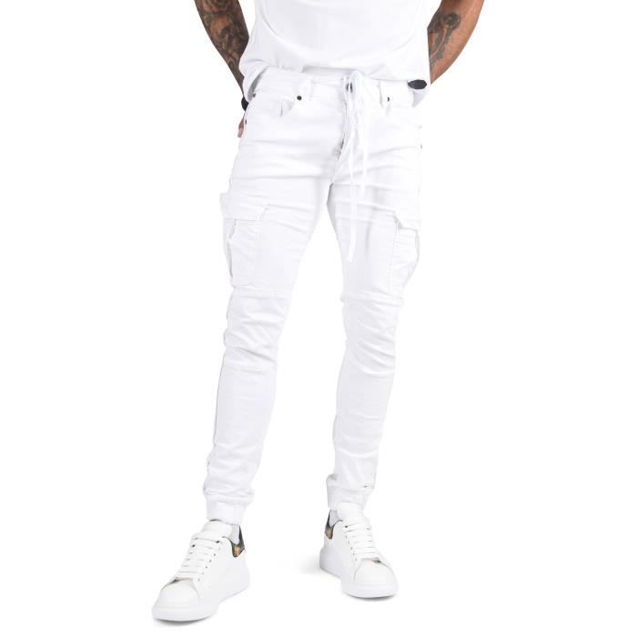 Pantalon Cargo Projet X Paris Pantalon Slim Cargo Homme Project X Paris 32 Blanc Blanc