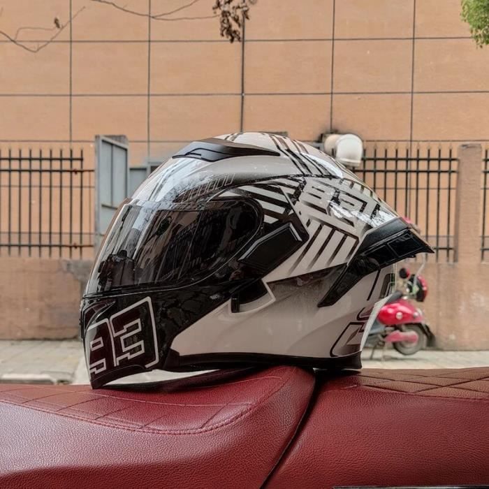 Casque Moto Intégral Rabattable Double Visière – Homme/Femme, Course, ABS