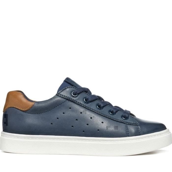 Geox Baskets - GEOX - J45ECA 0CL10 C0948 - Cuir - Bleu - Lacets