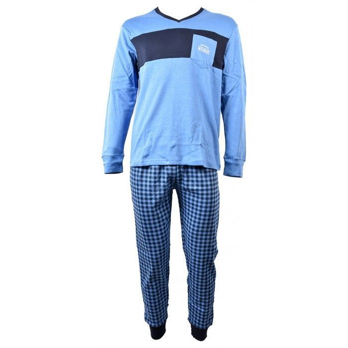Pantalon De Pyjama Flanelle Homme - 100% Coton - Taille Élastiquée - Grandes Tailles Disponibles