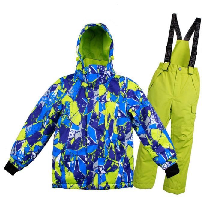 Combinaison De Ski Enfant Unisexe De Marque Luxe Pantalons De Ski Coupe Vent Impermeable Chaude Combinaison De Ski Costume Prix Pas Cher Cdiscount
