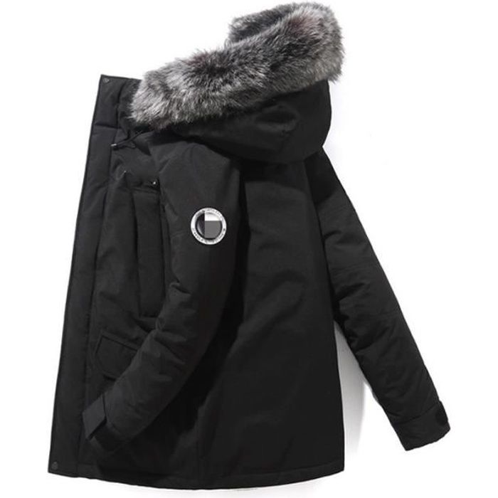 Doudoune courte deals homme avec fourrure