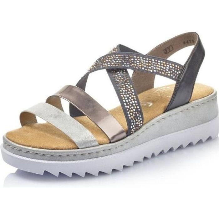 Sandales Nu Pieds Eva Femme Rieker V4479 Noir Cdiscount Chaussures