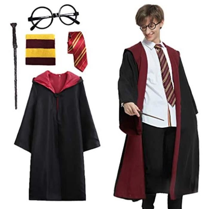 Cravate De Magicien à Rayures - Accessoire Cosplay Harry Potter, Fête Thème, Halloween, Noël - Cravate En Polyester