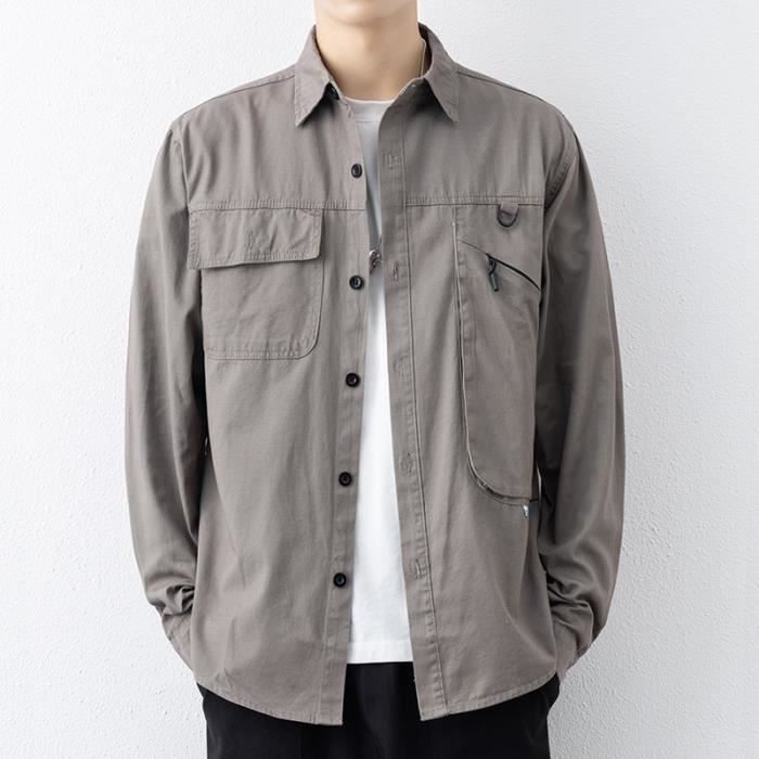 Chemise Homme Carrera Jeans Vintage - Taille L - Denim Coton Bleu Avec Poches - Occasion Très Bon état