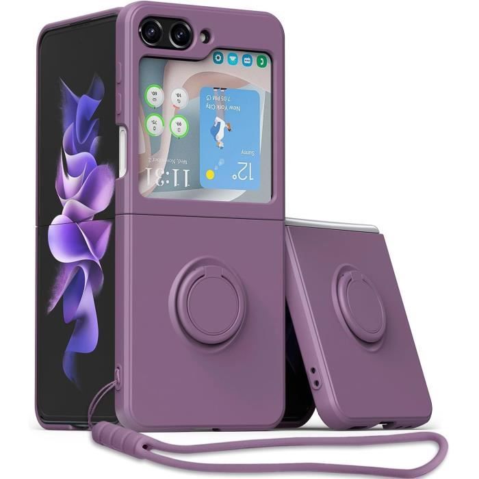 Samsung Coque Silicone Lanière Violet Galaxy S24 - Coque téléphone