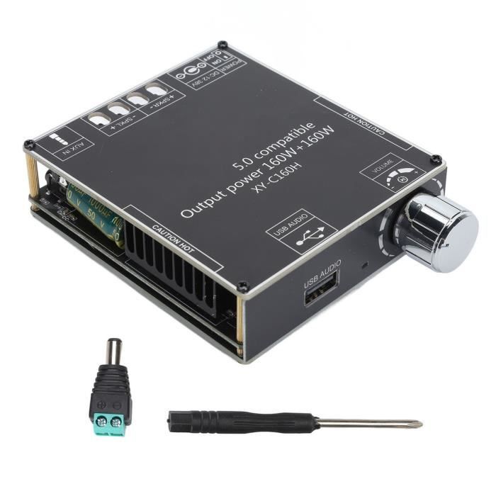 Scheda Amplificatore Digitale C160H TDA7498E Bluetooth 5.0 – 2x160W, Ingressi AUX/USB, Alimentazione DC 12-36V, Per Home Audio