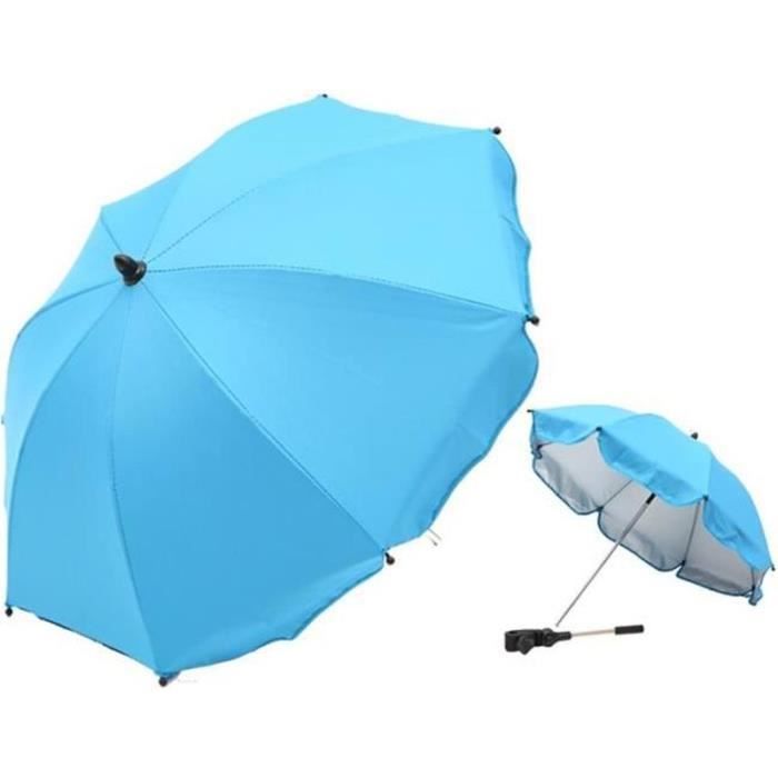 OMBRELLE Ombrelle Poussette Universelle Parasol Anti Uv pour Landau  Fixation pour Tube Rond ou Oval Flexible et Orientable