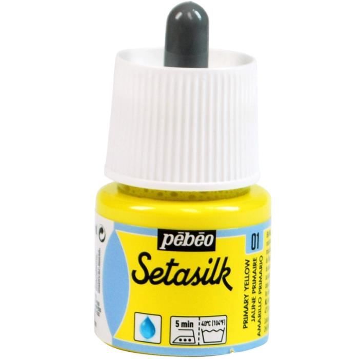 Peinture sur soie - Pébéo - SetaSilk - 45 ml - Jaune Primaire - Plusieurs Coloris disponibles