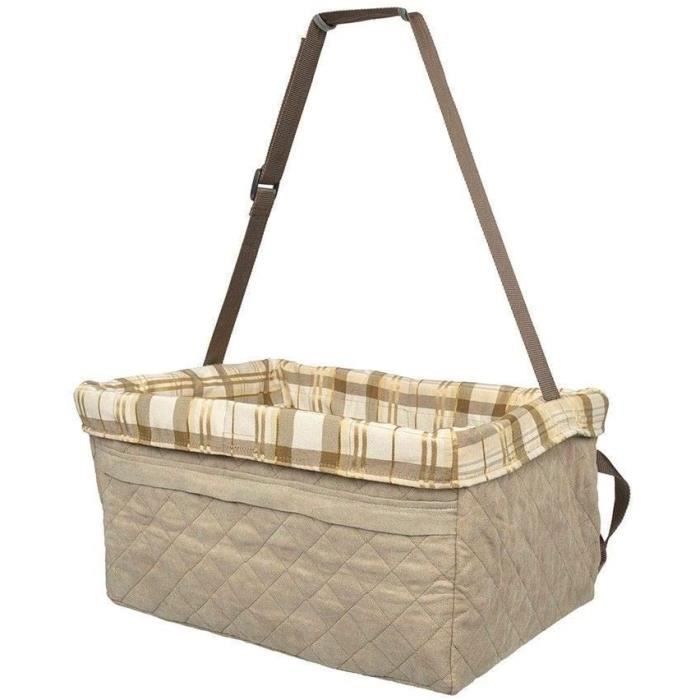 Comparer les prix de PetSafe Happy Ride Siège rehausseur matelassé pour chien pour voitures - Sangle facile à régler - XL, Tan