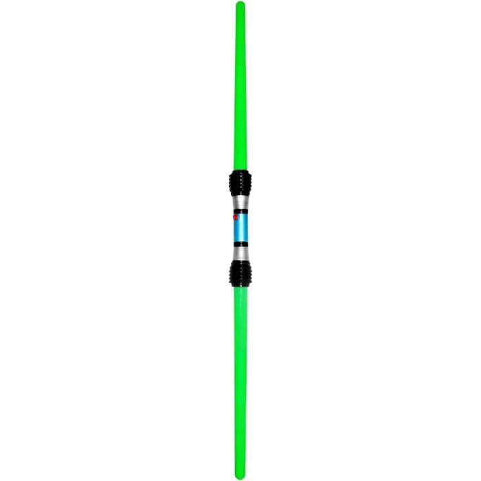 Double Sabre Jedi LED Laser Epée Lumineuse Et Sonore Jouet Enfant Vert Promobo 