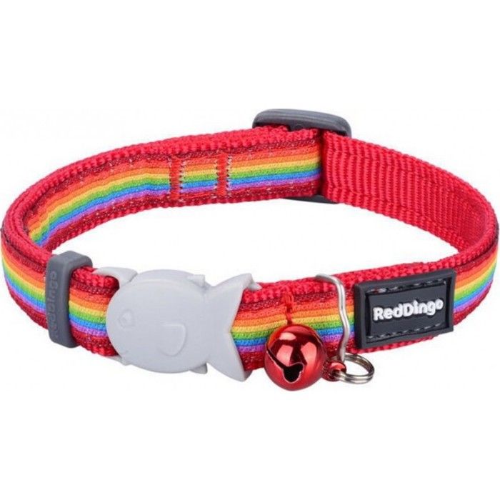 Comparer les prix de Collier de sécurité - RED DINGO - Rainbow - 33 cm - Rouge - Pour chat - Petit