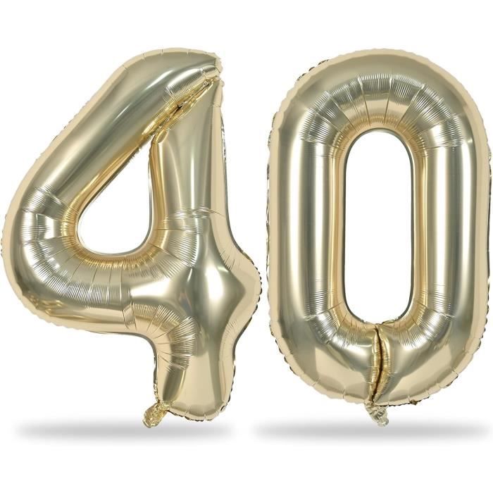 KatchOn, Ballons numéro 4 dorés - Grands, 101 cm | Ballon pour enfant de 4 ans, décorations pour 4ème anniversaire pour garçons | Ballon numéro 4 pour 4ème anniversaire | Ballons pour 4ème