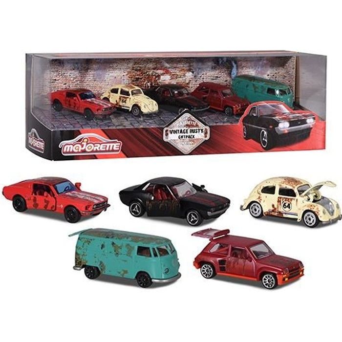 Coffret de 5 vehicules MAJORETTE Vintage rouilles a l echelle 1 64eme Cdiscount Jeux Jouets