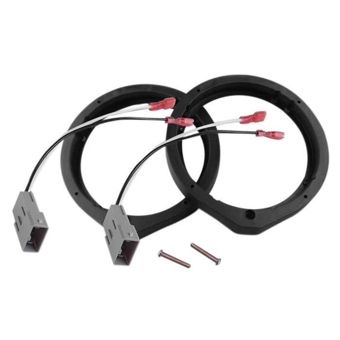 Sourcing Map 2 Adaptateurs Haut-Parleur Voiture 16,5 Cm Spacer Plastique Noir