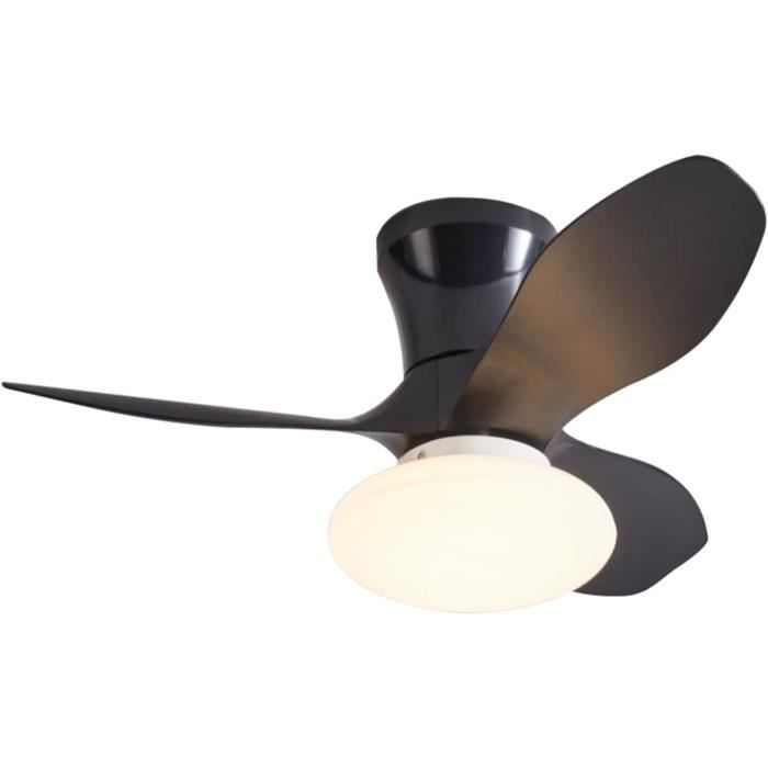 Ventilateur Plafond Avec Lumière COSTWAY – 6 Vitesses, Télécommande, Lumière Réglable, 48 Cm, Blanc