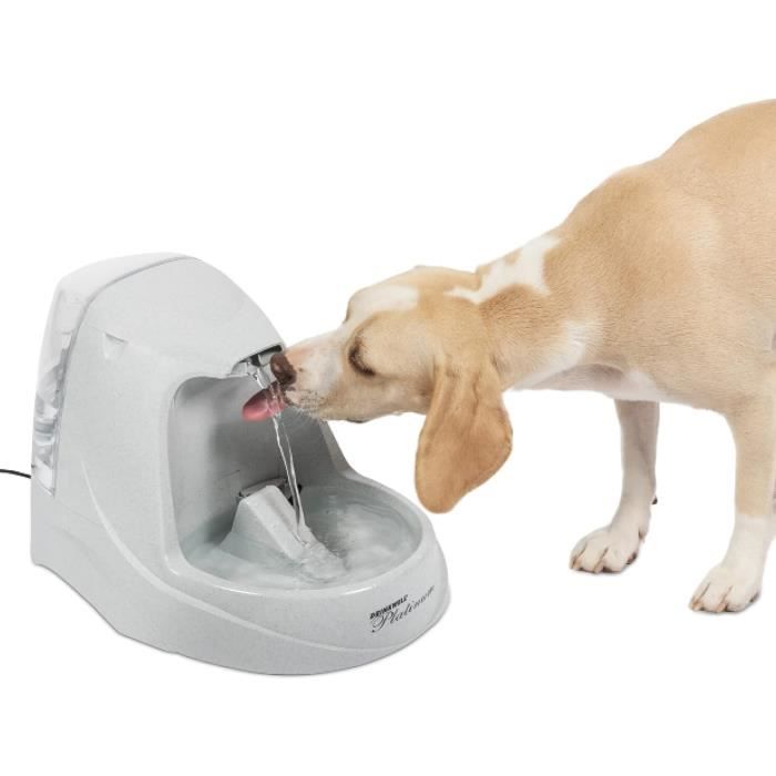 PetSafe – Fontaine à eau en Cascade inkwell Platinum 5 L pour Chien et Chat – Distributeur Eau pour Animaux - Débit réglable - R478