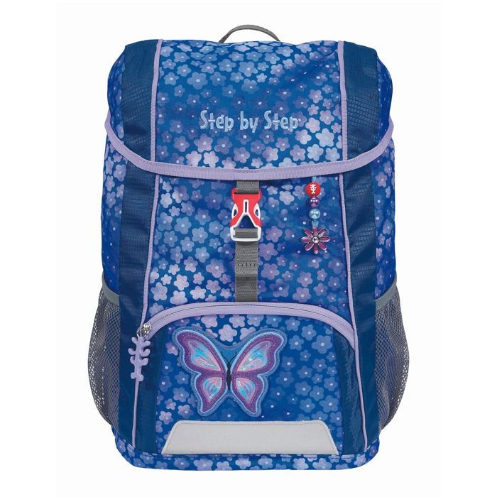 Step by Step Borraccia isolata in acciaio inox Butterfly Maja rosa, blu, farfalla, per bevande gassate, a prova di perdite, tappo a vite, 100% riciclabile, scuola e tempo libero, 0,5 l