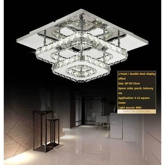Plafonnier En Cristal Led Miroir Acier Inoxydable Moderne Lumiere Pour Salon Salle A Manger Chambre A Coucher Achat Vente Plafonnier Soldes Sur Cdiscount Des Le 20 Janvier Cdiscount