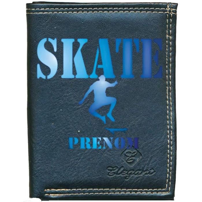 Portefeuille Porte Carte Porte Monnaie Noir Skate Personnalise Avec Prenom Cdiscount Bagagerie Maroquinerie