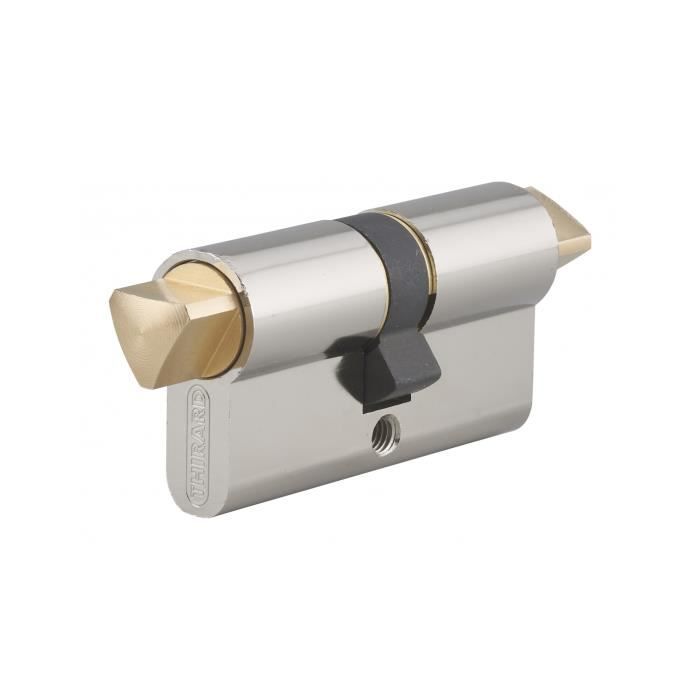 Double cylindre F3 5G 30x30 nickelé 3 clés