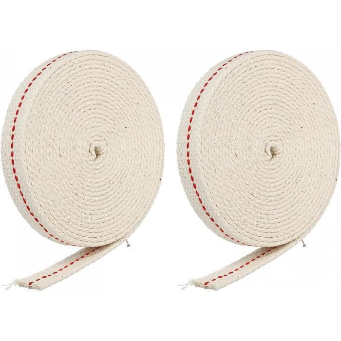 Mèche De Lampe À Huile En Coton Blanc De 15 M, Mèche Ronde De 3 Mm, Mèche De Bougie À Huile