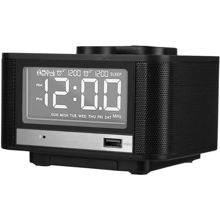 Projecteur étoiles SHXMZS - Réveil, Bluetooth, Bruit Blanc Et Effet Aurore Pour Chambre Et Relaxation