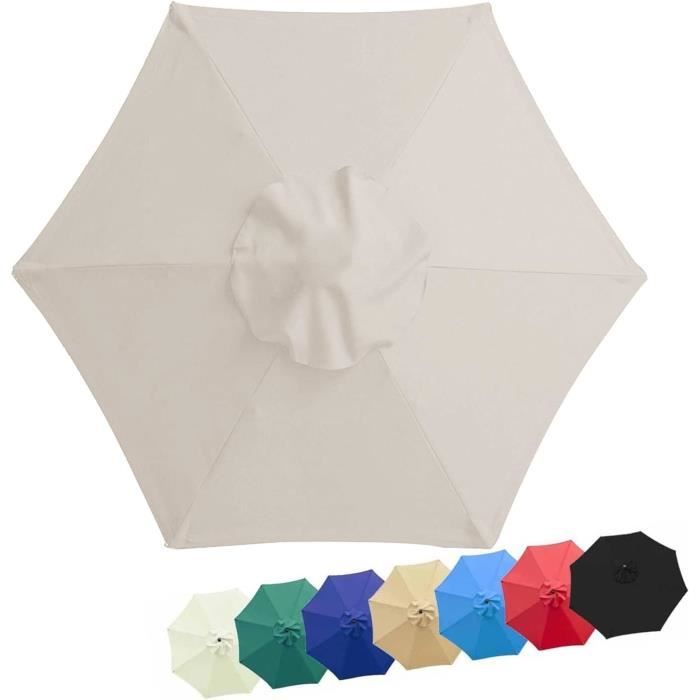 Toile De Rechange Pour Parasol Déporté 6/8 Baleines - 350 Cm (11,5ft) Imperméable Et Lavable - Facile à Installer