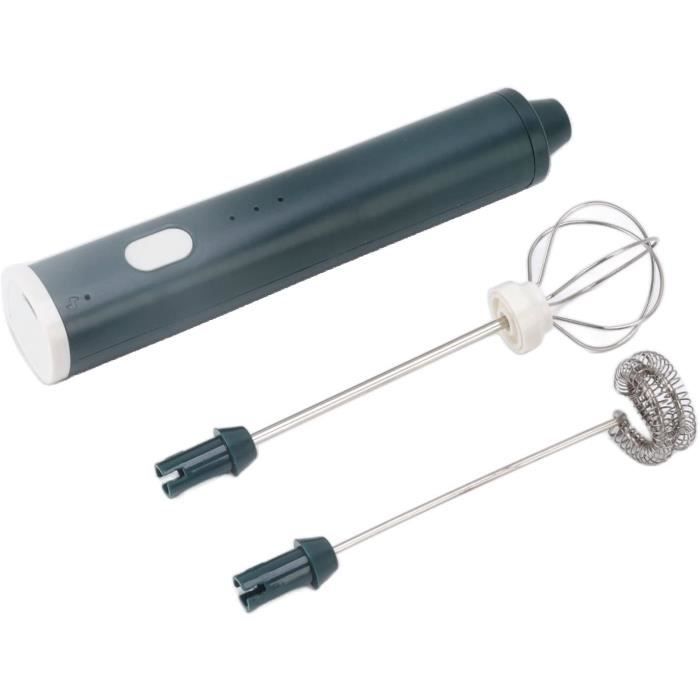 EGNMCR Gadgets De Cuisine, Accessoires De Cuisine Mousseur à Lait Rechargeable Électrique à Main Mousseur En Acier Inoxydable Détachable Étanche Pour Lattes Cappuccino Mousseur à Lait Électrique