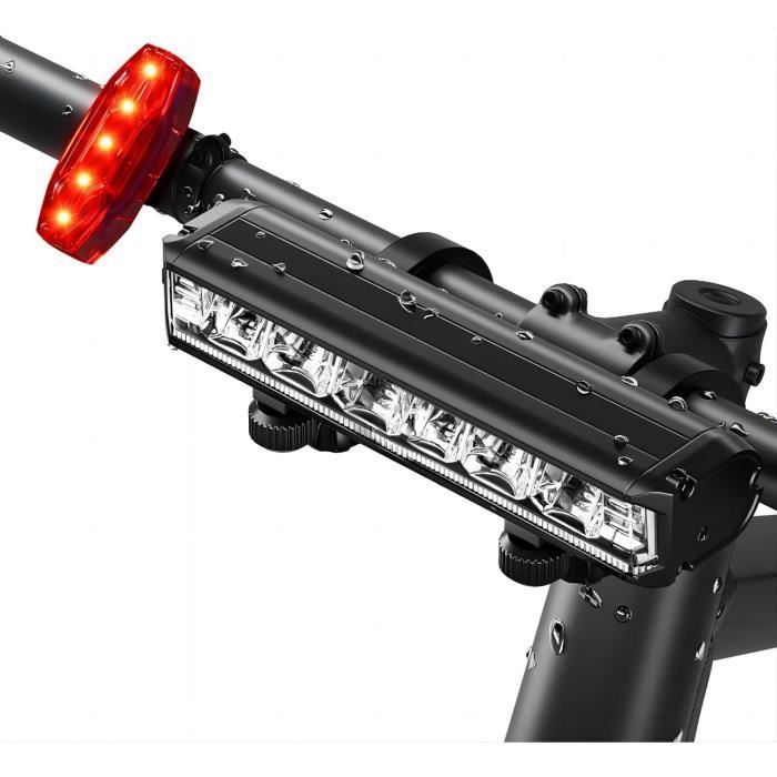 Éclairage Vélo USB Rechargeable POSUGEAR - Phare Avant Puissant Et Feu Arrière, étanche IPX5, Léger En Aluminium