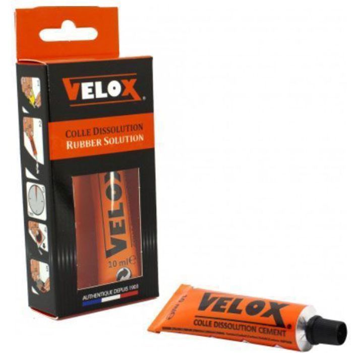 Colle de dissolution VELOX - Tube de 10 ml - Réparation vulcanisant à froid