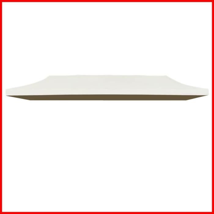 Toit de tente de réception - V GEBY - 3 x 6 m - Crème - Résistance UV - Imperméable