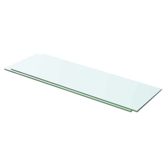 vidaXL Panneaux détagère 2 pcs Verre Transparent 60 x 15 cm 3051563