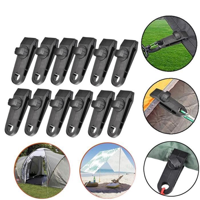 20 Attaches Pour Bâche Anti-vent - Clips Crocodile, Nylon, Pour Camping, Piscine, Abri