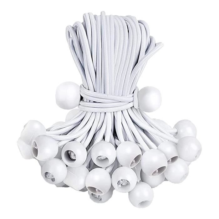 Tendeurs De Fixation Abma Cord Tendeur Elastique Boules 15cm Robuste Elastique Pour Bache 10-20- 40 Pcs 4mm Cordons Élastiques Avec Boules Pour Pavillon, Bâche, Camping, Tente, Bannière Tendeur Bache