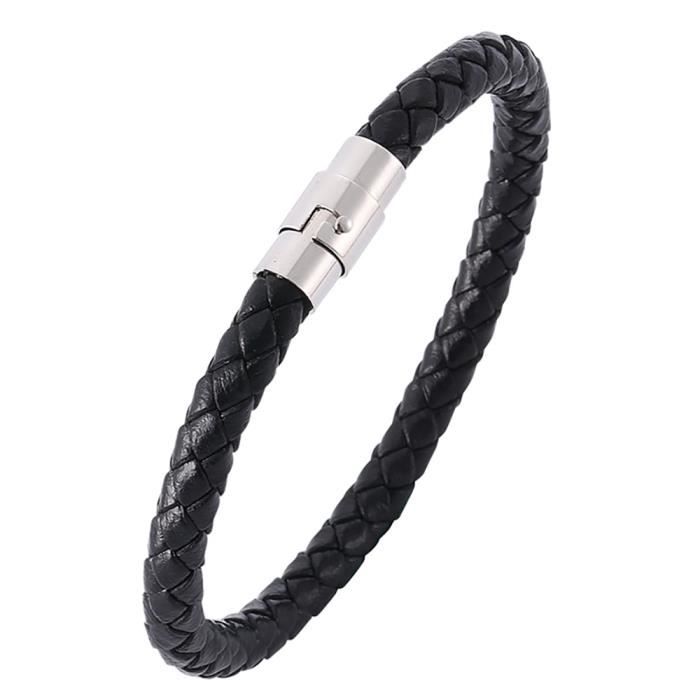 Bracelet ZENSE Pour Homme - Cuir Tressé Bleu - Modèle ZB0257 - Neuf Avec étiquettes