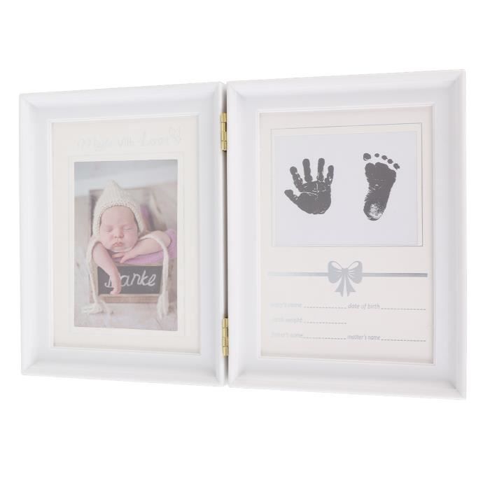 Kit D'empreintes Bébé Et Animaux - 4 Tampons Encreurs Doré/argenté + 8 Cartes - Méthode Sans Contact 0-6 Mois