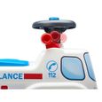 Porteur enfant Ambulance FALK - Assise ouvrante - Volant directionnel - Klaxon - Blanc - 4 roues-1