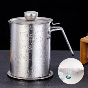 Pot Filtre à Huile Acier Inoxydable 5,5L Avec Passoire Fine - Récupérateur Graisse Cuisine