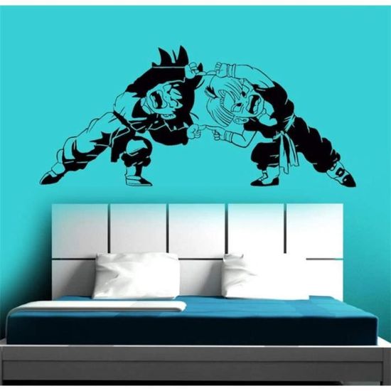 Autocollant Mural Vinyle Dragon Ball Z - Goku Et Beerus - Décoration Voiture Vitre