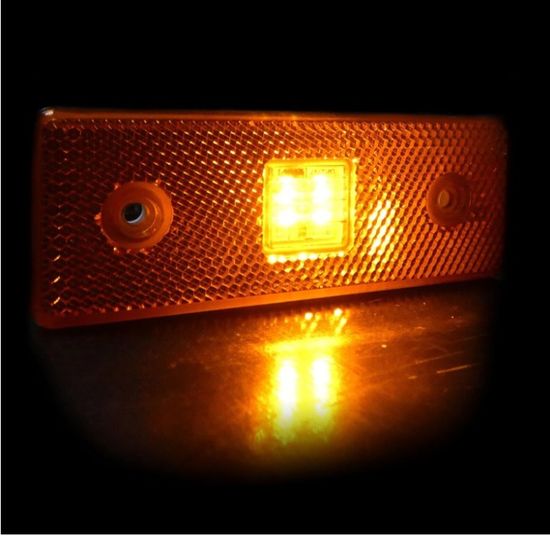4 X 24 Volts Orange 6 Led Feux De Gabarit Camion Car Van Tracteur Bus