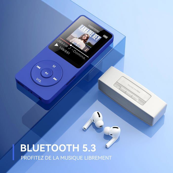 Reproductor MP3 de 32 GB con Bluetooth 5.3, AGPTEK A09X de 2.4 pulgadas