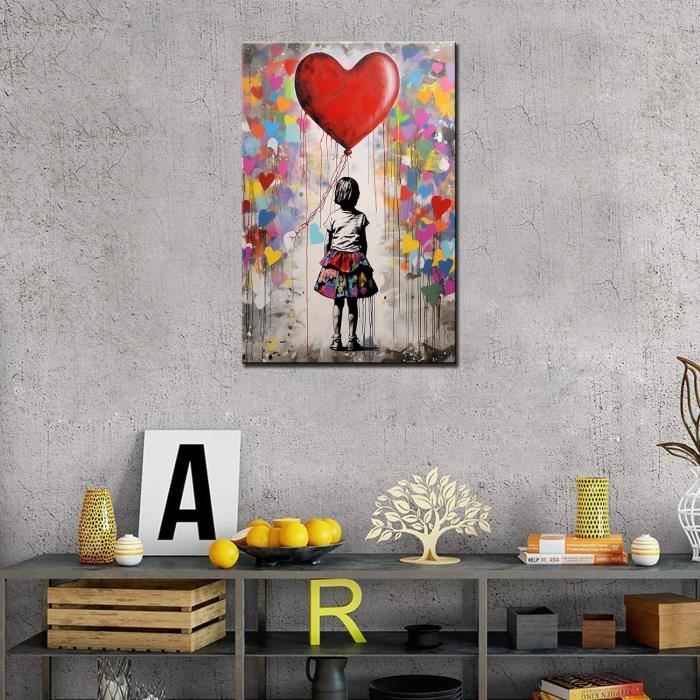 Impression Photo « Banksy - Fille Avec Ballon Rouge », Par DylanJaimz