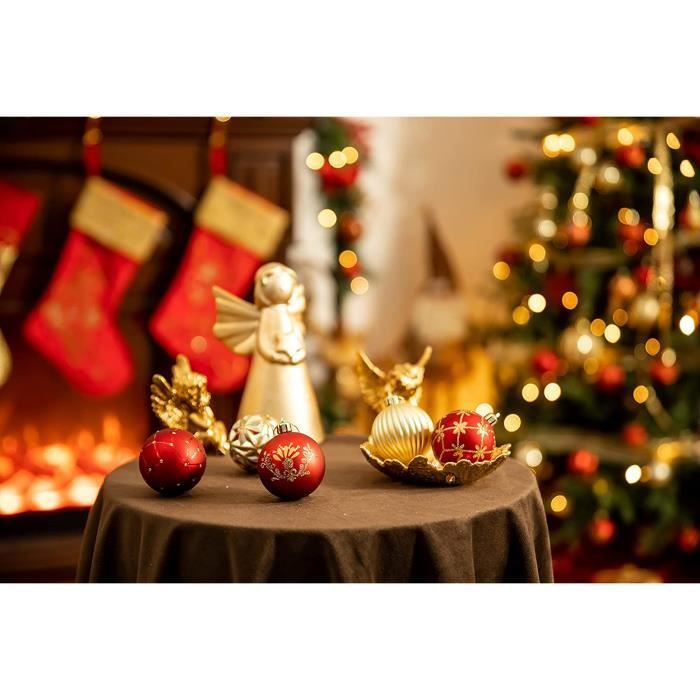 Décor à parsemer : mélange sprinkles de Noël Cadeau, Renne et Boule de Noël  blanc, rouge, vert et marron 100 gr