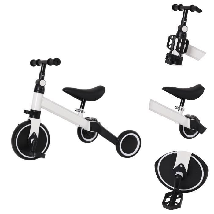 QIFAshma®3 en 1-Vélo Draisienne Tricycle pour Enfants (Blanc) - Sport